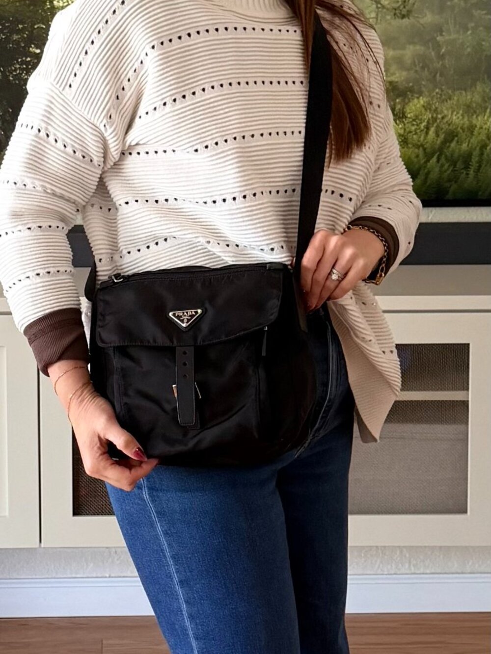 Prada Black Nylon Crossbody Messenger Bag - Picture 2 of 6
